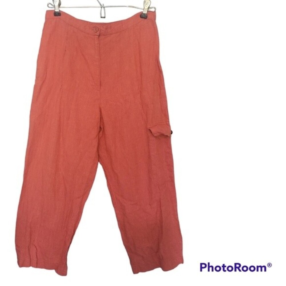 Vintage Old Maui Orange Linen Pants - M